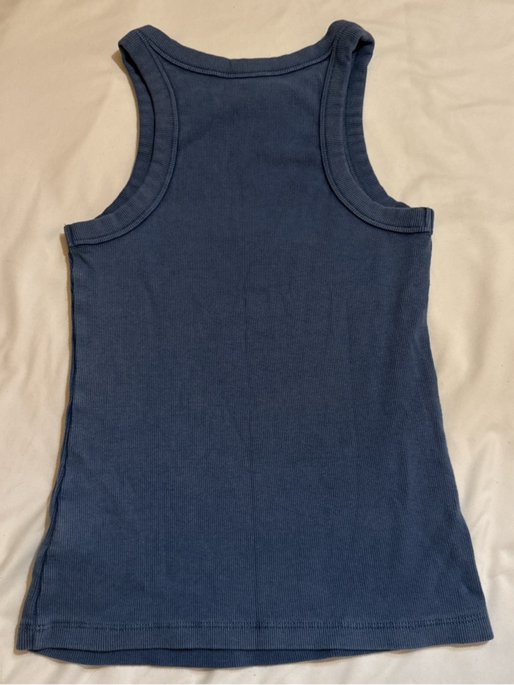 GAP Blue Ribbed Tank Top - Picture 3 of 3